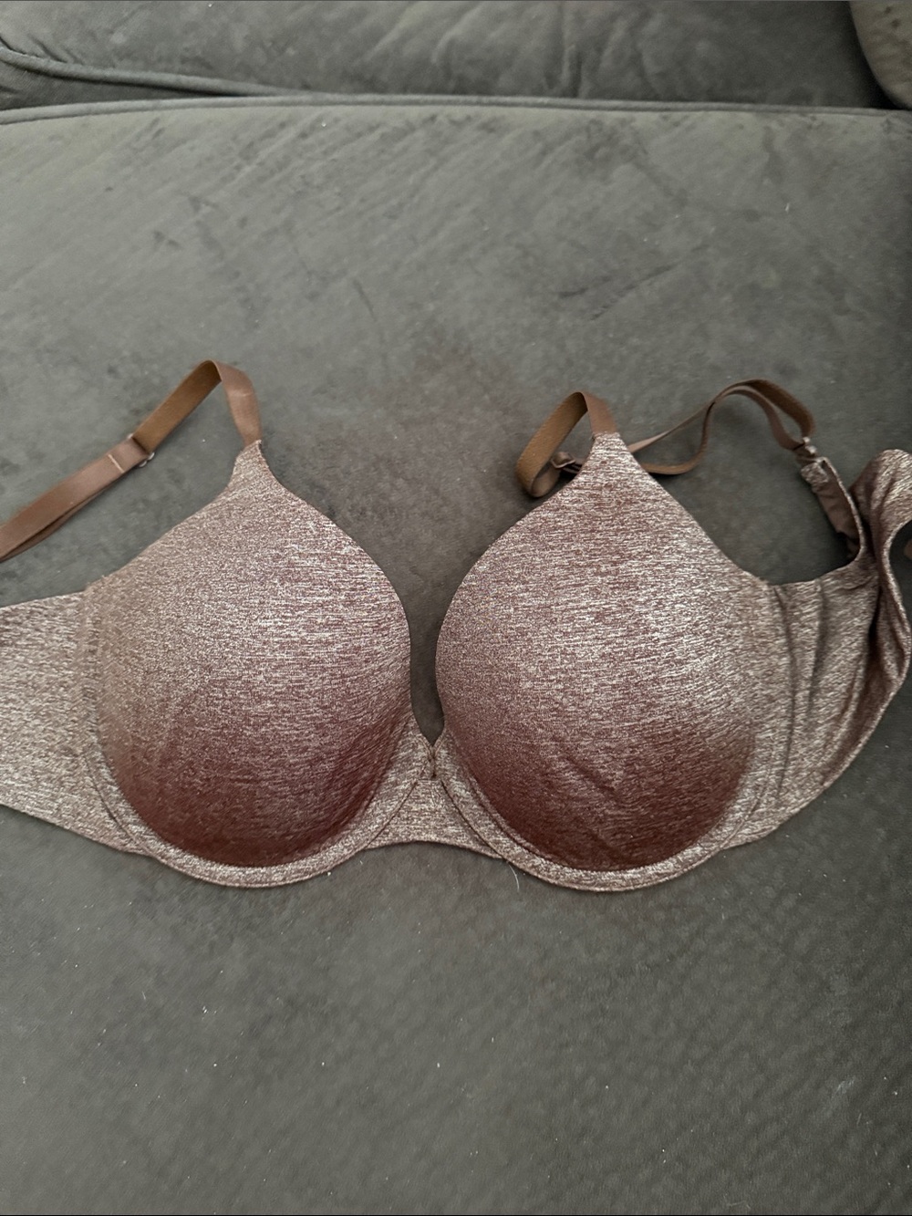 Victoria's Secret Heathered Taupe T-Shirt Bra